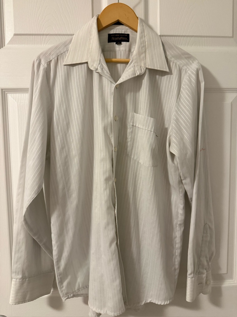 Vintage Manhattan Fifth Avenue Collection Dress Shirt 16 41 Made in Yugoslavia